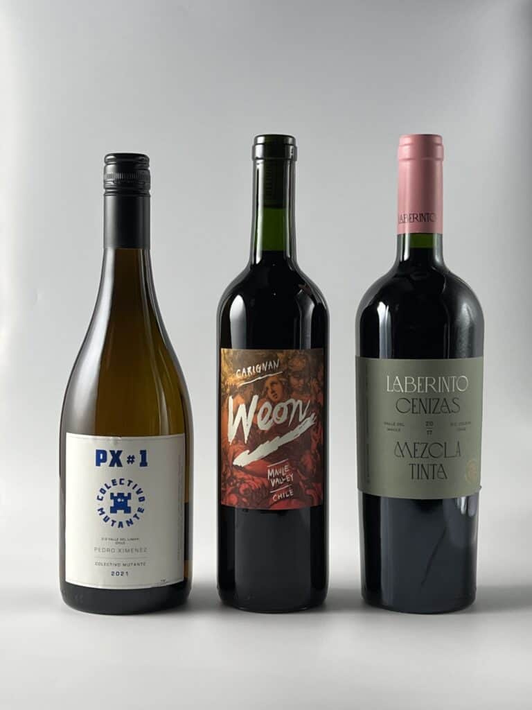 Hyde Park Fine Wines photo of three bottles of wine from Chile.